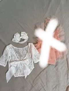 ニューボーンフォト　ドレス(白いのみ)