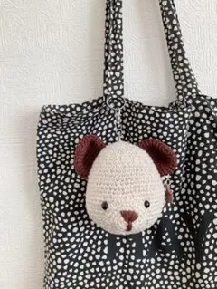 クマ あみぐるみ バッグチャーム キーホルダー