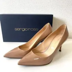 sergio rossi ベージュ ポインテッドトゥ ハイヒール