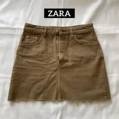 ZARA trf collection ブラウン ミニスカートのサムネイル