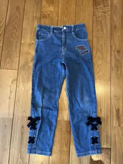 MEZZO PIANO デニムパンツ リボン付き