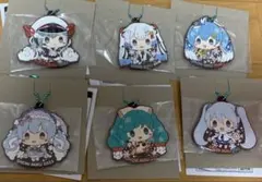 一番くじ　雪ミク　R賞　ラバーチャーム　6点セット