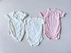 プチバトー　半袖　ロンパース　 3点セット