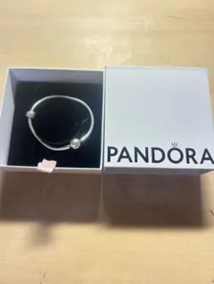 試着美品】PANDORA 18cm ローズゴールド 5連チャームブレスレット