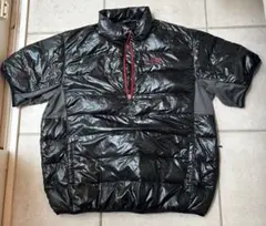 秋冬　TIGORA 黒 ハーフジップ半袖ダウンジャケット 3L