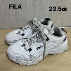 FILA フィラ　厚底 スニーカー オークモント　23.5㎝ ホワイト 白 靴