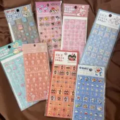 正規品タイルシール 8枚セット サンリオ カービィ パワパフ モンチッチ