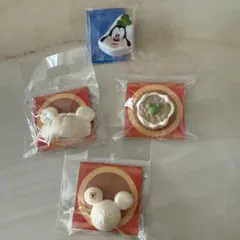 Disney ミッキー 肉まん マグネット 3種セット　グーフィーのおまけ付きのサムネイル