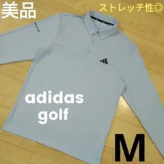 Mサイズ 美品【adidas golf】アディダスゴルフ ストレッチ長袖シャツ
