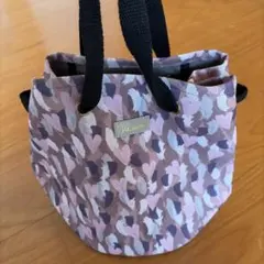 ハート柄キャンバスハンドバッグ