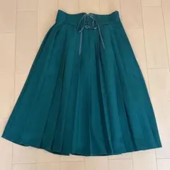 【Fint フィント】 コルセットプリーツスカート グリーン