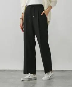 ウツクシルエットイージーWクロスストレートパンツ
