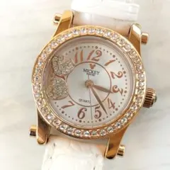 ミッキーマウス　スワロフスキー　レディース　ディズニー　クオーツ稼働品