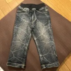 デニム風長ズボン ダークブルー 80cm