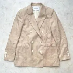 ユナイテッドアローズ　ブレザー　ダブル　テーラードジャケット　リネン100％　M