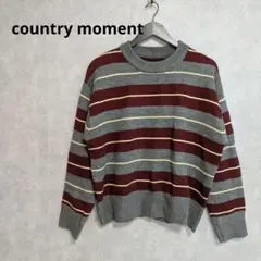 countrymoment ボーダー ニット クルーネック セーター M