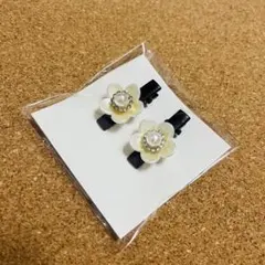 ハンドメイド 手作り ヘアピン クリップ お花 2点セット まとめ売り 現品限り