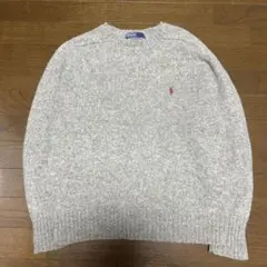 Polo by Ralph Lauren クルーネックウールニット グレー Lのサムネイル