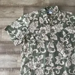 USA製 HAWAII アロハシャツ ハイビスカス ハワイ製 海