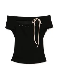andmary Ami shirring logo tops black - メルカリ