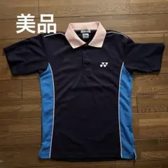 YONEX バドミントンウェア ポロシャツ ネイビー×ピンク