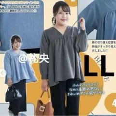 大きいサイズ しまむら hina ひな ツイルブラウス LLブラック 新品