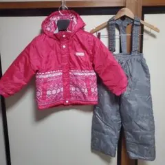 【美品】CCL TEAM　キッズスキーウェア上下セット　120サイズ　ピンク