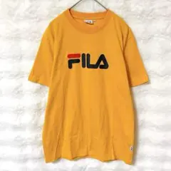 フィラ ロゴ 半袖 クルーネック Tシャツ M イエロー ゆったり カジュアルのサムネイル