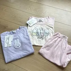 プ*)様 miffy ミッフィー　半袖 パジャマ & Tシャツ　100cm 女ののサムネイル