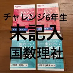 【未記入】進研ゼミ　実力アップチャレンジ6年生　国算理社