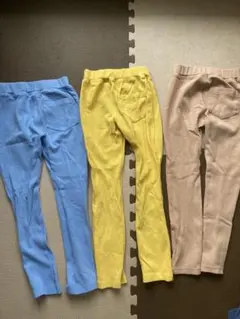 西松屋　130 10分丈ズボン　3本セット