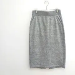 【ユニクロ】スウェット ロング スカート 裏ボア グレー M ウエストゴム