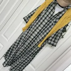 《rivet & surge》チェックシャツ シャツワンピース ロングワンピース