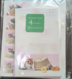 平成レトロ 2002年 実写 猫 ねこ レターセット 便箋48枚　封筒24枚