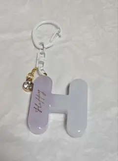#413 イニシャルH レジン ハンドメイド イニシャルキーホルダー