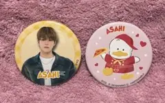 TREASURE×はぴだんぶいコラボカフェ ASAHI 缶バッジ - メルカリ