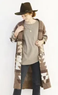 美品✨ドゥーズィエムクラス　カナディアンニットジャカードコート