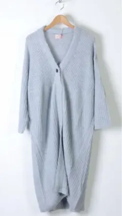 mao made マオメイド　アルパカブレンドロングカーディガン　グレー