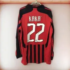 adidas07/08ミランCLモデル長袖ユニフォームNo.22カカー新品 正規品」ACミラン 07/08 長袖ユニフォーム カカ サッカー サイズ XL