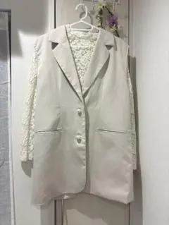 emsアイボリー ジャケットトップス Fサイズ