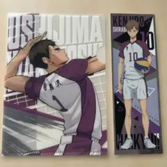 ハイキュー!!白鳥沢高校セット　クリアファイル　ステッカー　牛島若利　白布賢二郎