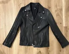 HARE 黒 レザーダブルライダースジャケット S