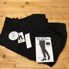 値下げ！カジュアル　スラックス テーパードパンツ　黒　大きめ　きれいめ　3XL