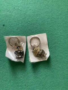 フクロウデザイン キーホルダー 2個セット