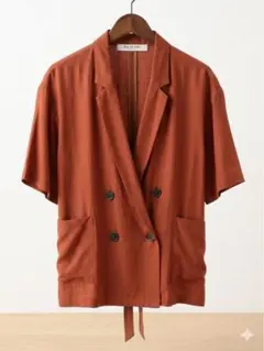【美品】Ray BEAMS レーヨン麻 4ボタン ハーフスリーブ ジャケット Fのサムネイル