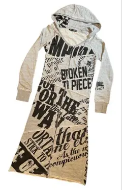 GHOST OF HARLEM y2k ダブルジッパー ロングパーカーワンピース