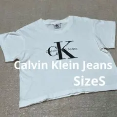 カルバンクラインジーンズ 半袖 クロップド ショート丈 Tシャツ レディース