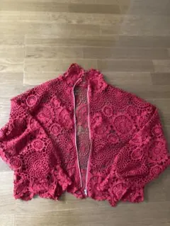 新品未使用保管、赤いレースブルゾン