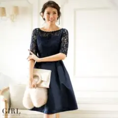 パーティードレス　ネイビー