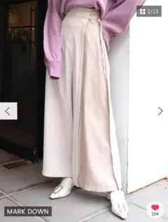 MURUA アシンメトリーデザインパンツ